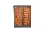 Wooden wave Bar Cabinet