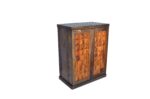 Wooden wave sheesham solid wood bar cabinet mapple honey - Image 4