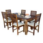 Diamond Sheesham Solid Wood Dining With 6 Chair 6-3 Provincial Teak - Image 3