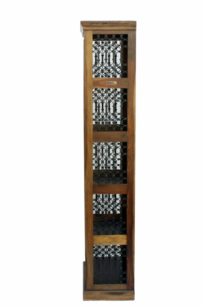 Iron grill sheesham solid wood book shelf 6-2 provincial teak - Image 5