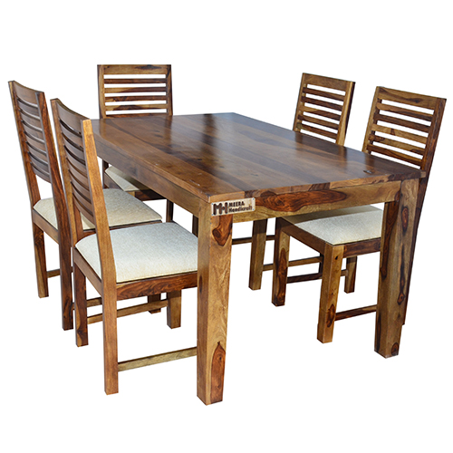 Square Sheesham Solid Wood Dining With 6 Chair 5-3 Provincial Teak - Image 6