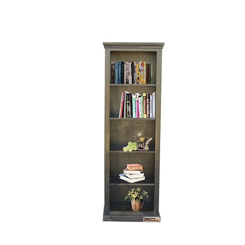 Iron grill sheesham solid wood book shelf 6-2 warm chestnut - Image 1