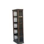 Iron grill sheesham solid wood book shelf 6-2 warm chestnut - Image 6