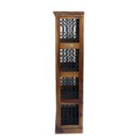 Iron grill sheesham solid wood book shelf 5-2 provincial teak - Image 6