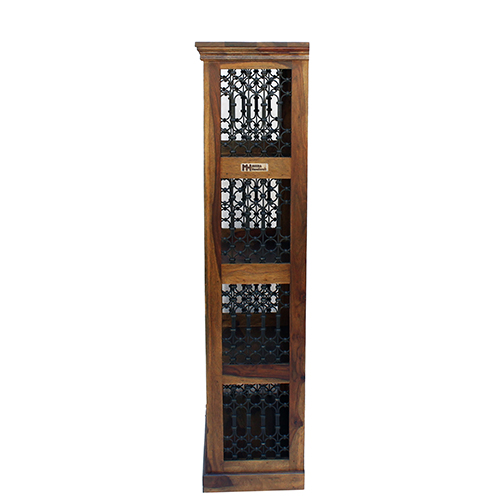 Iron grill sheesham solid wood book shelf 5-2 provincial teak - Image 6