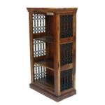 Iron grill sheesham solid wood book shelf 4-2 provincial teak - Image 3