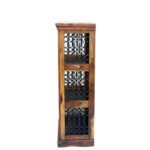 Iron grill sheesham solid wood book shelf 4-2 provincial teak - Image 4