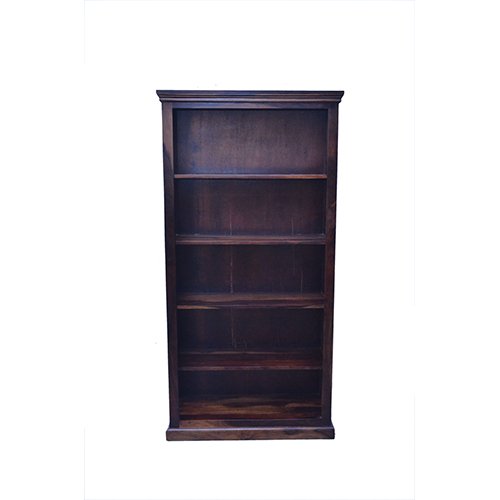Iron grill sheesham solid wood book shelf 6-3 natural brown - Image 2