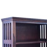 Iron grill sheesham solid wood book shelf 6-3 natural brown - Image 5