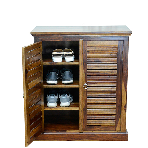 Sheesham solid wood shoes cabinet-a provincial teak - Image 4