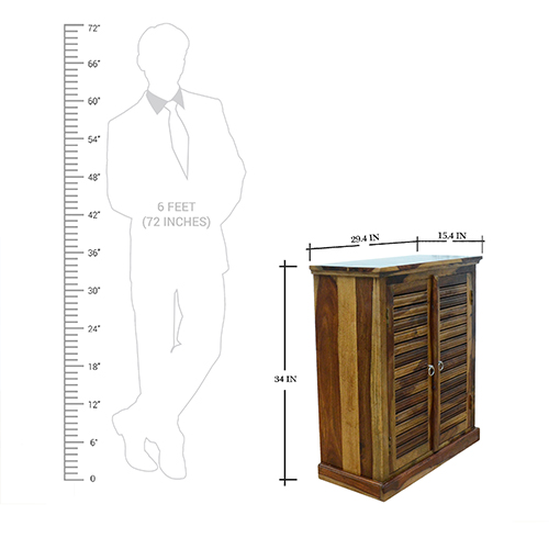 Sheesham solid wood shoes cabinet-b provincial teak - Image 9