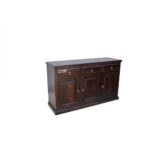 Wooden panel sheesham solid wood side board cabinet walnut - Image 6