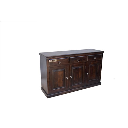 Wooden panel sheesham solid wood side board cabinet walnut - Image 6