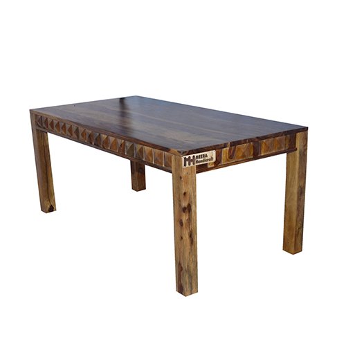 Diamond Sheesham Solid Wood Dining With 6 Chair 6-3 Provincial Teak - Image 8