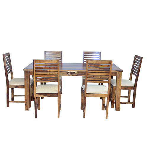 Square Sheesham Solid Wood Dinig With 6 Chair 6-3 Provincial Teak - Image 5