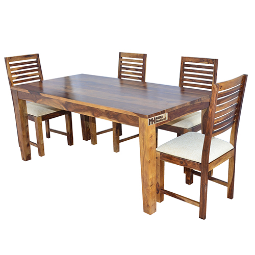 Square Sheesham Solid Wood Dinig With 6 Chair 6-3 Provincial Teak - Image 6