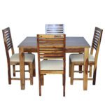Diamond Sheesham Solid Wood Dining With 4 Chair 4-3 Provincial Teak - Image 7