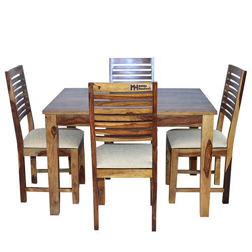 Diamond Sheesham Solid Wood Dining With 4 Chair 4-3 Provincial Teak - Image 7