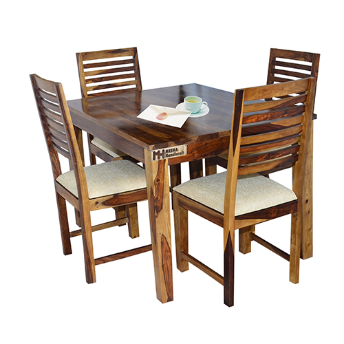 Diamond Sheesham Solid Wood Dining With 4 Chair 4-3 Provincial Teak - Image 5