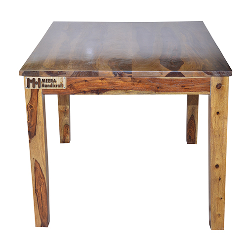 Square Sheesham Solid Wood Dining With 4 Chair 4-3 Provincial Teak - Image 6