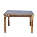 Square Sheesham Solid Wood Dining With 4 Chair 4-3 Provincial Teak - Image 8