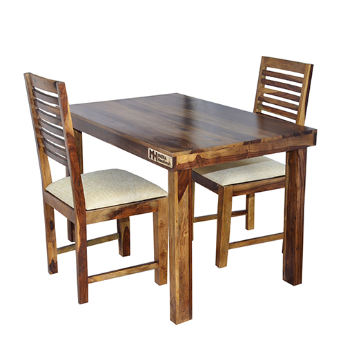 Square Sheesham Solid Wood Dining With 2 Chair 4-2 Provincial Teak - Image 2
