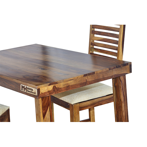 Square Sheesham Solid Wood Dining With 2 Chair 4-2 Provincial Teak - Image 7