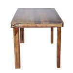 Square Sheesham Solid Wood Dining With 2 Chair 4-2 Provincial Teak - Image 4