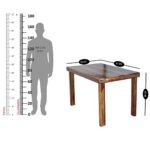 Square Sheesham Solid Wood Dining With 2 Chair 4-2 Provincial Teak - Image 3