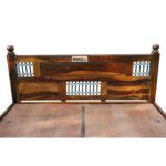 Iron Grill Sheesham Solid Wood Bed - King Size Provincial Teak - Image 3