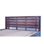 Knight Sheesham Solid Wood Bed- King Size Natural Brown - Image 3