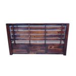 Knight Sheesham Solid Wood Bed- King Size Natural Brown - Image 5