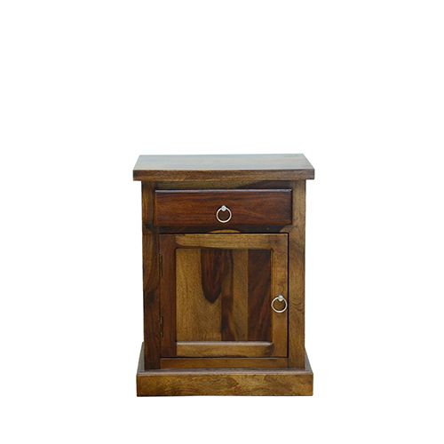 Wooden Panel Sheesham Solid Wood Bed Side -l Provincial Teak - Image 1