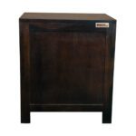 Sheesham Solid Wood Two Drawer Bed Side Table Walnut - Image 4