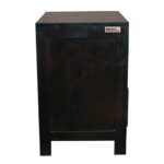 Sheesham Solid Wood Two Drawer Bed Side Table Walnut - Image 5