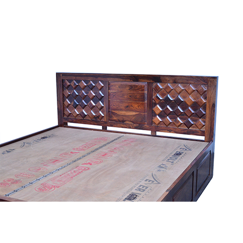 Gems Sheesham Solid Wood Bed With Storage-king Size Natural Brown - Image 4