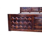Gems Sheesham Solid Wood Bed With Storage-king Size Natural Brown - Image 5