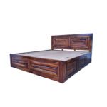 Home Edge Sheesham Solid Wood Bed With Storage-king Size Natural Brown - Image 3