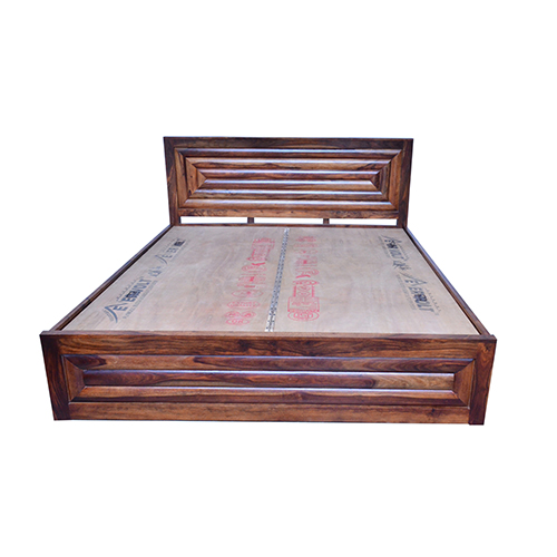 Home Edge Sheesham Solid Wood Bed With Storage- King Size Natural Brown - Image 2