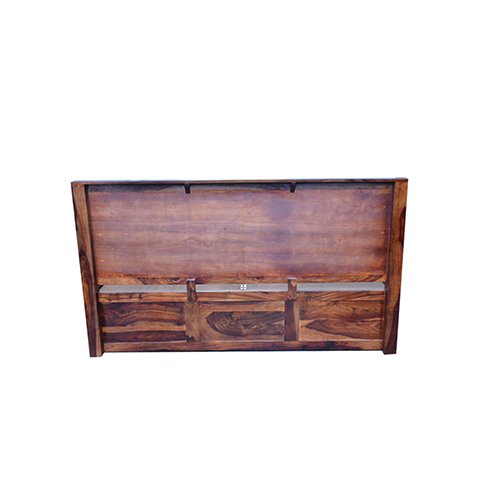 Home Edge Sheesham Solid Wood Bed With Storage- King Size Natural Brown - Image 5