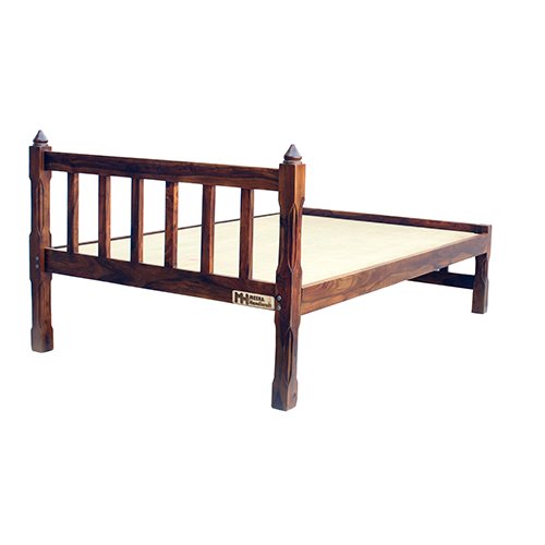 Sheesham Solid Wood Single Bed-medium Natural Brown - Image 6