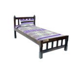 Sheesham Solid Wood Single Bed- Small Walnut