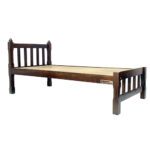 Sheesham Solid Wood Single Bed- Small Walnut - Image 3