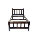 Sheesham Solid Wood Single Bed- Small Walnut - Image 6