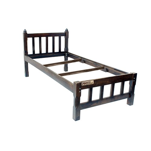 Sheesham Solid Wood Single Bed- Small Walnut - Image 7
