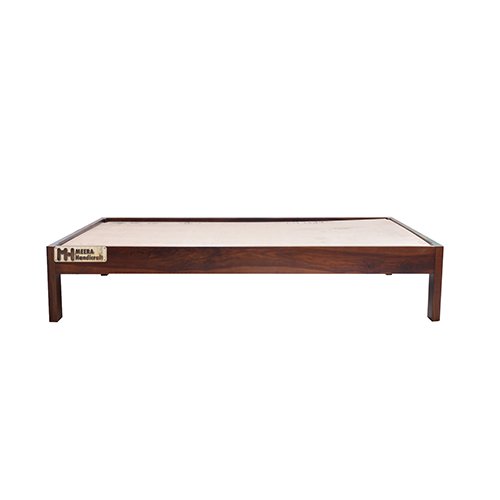 Sheesham Solid Wood Cot Natural Brown - Image 2