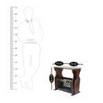 Sheesham Solid Wood Magazine Holder With Iron Grill Natural Brown - Image 6