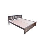 Wooden strip sheesham solid wood bed- king size walnut - Image 6