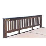 Wooden strip sheesham solid wood bed- king size walnut - Image 8