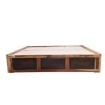 Sheesham solid wood diwan bed with storage natural brown - Image 2